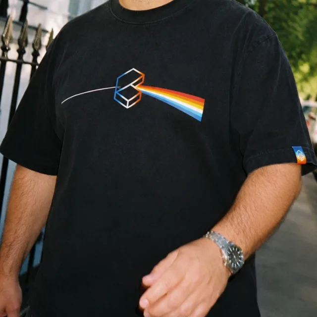 Prism graphic tee produced by Nomu