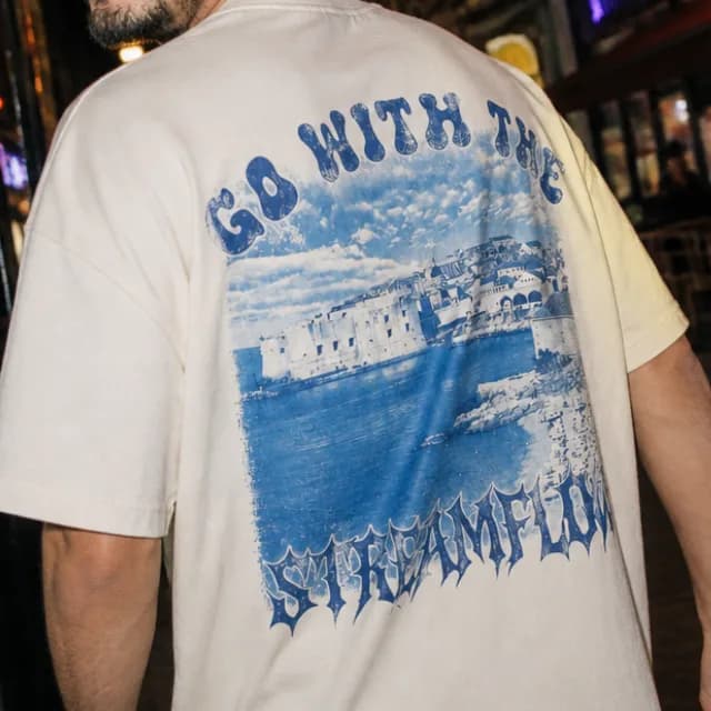 Go With The Streamflow washed tee produced by Nomu