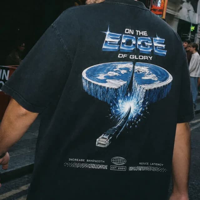 On the Edge of Glory back print produced by Nomu